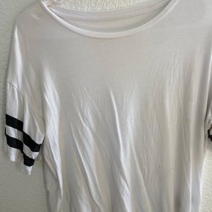 Football Flowy White Tee